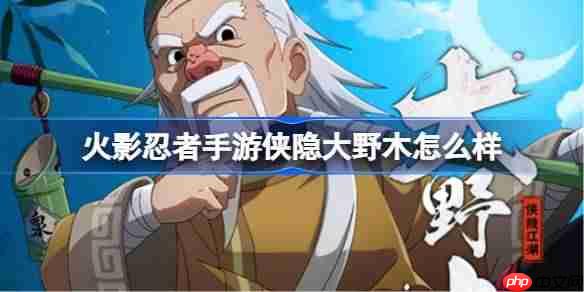 火影忍者手游侠隐大野木怎么样-侠隐江湖大野木技能介绍