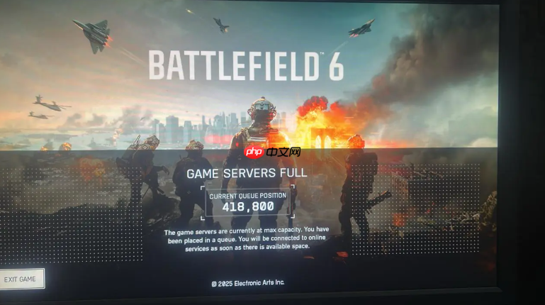 发售即爆红!《战地6》超40万玩家排队进入服务器