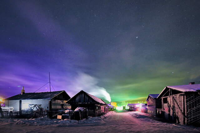 中国赏极光夜寒光柱好去处