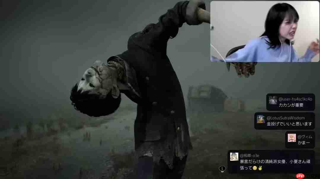 自己吓自己！ 加藤小夏第四次直播《寂静岭f》被jumpscare吓飞