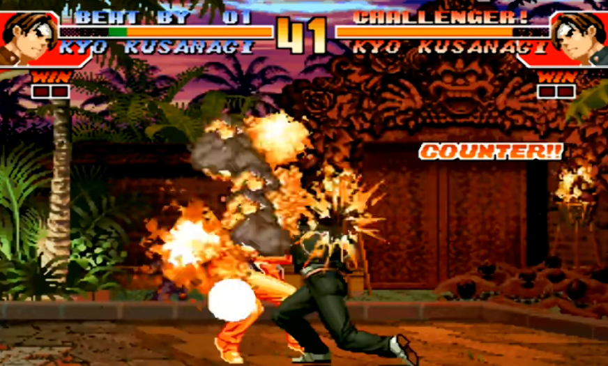 拳皇97草薙京升龙怎么摇