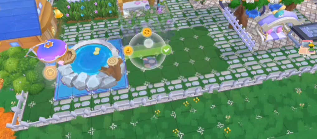 摩尔庄园里亭子怎么悬空