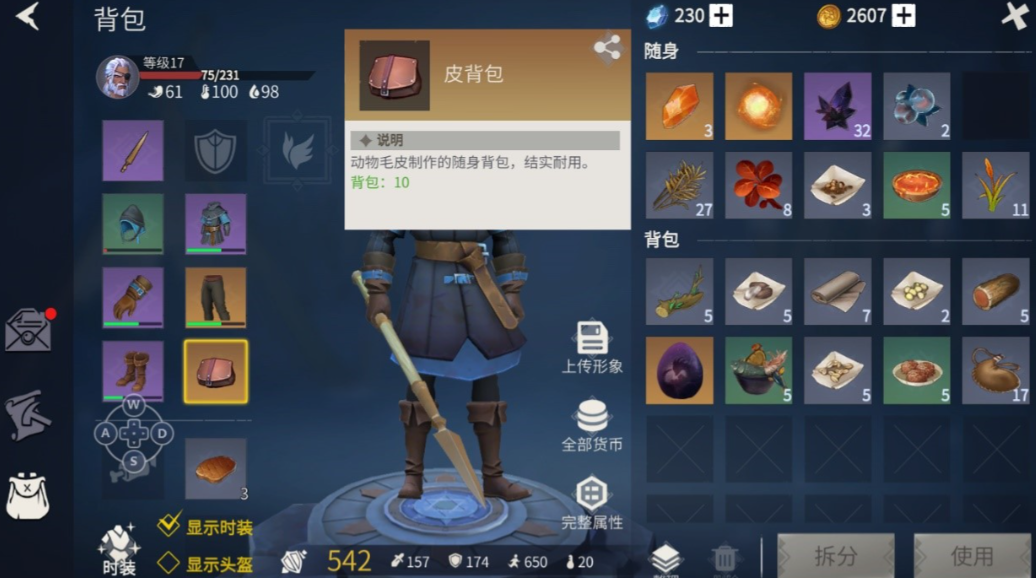 冰原守卫者怎么扩大背包