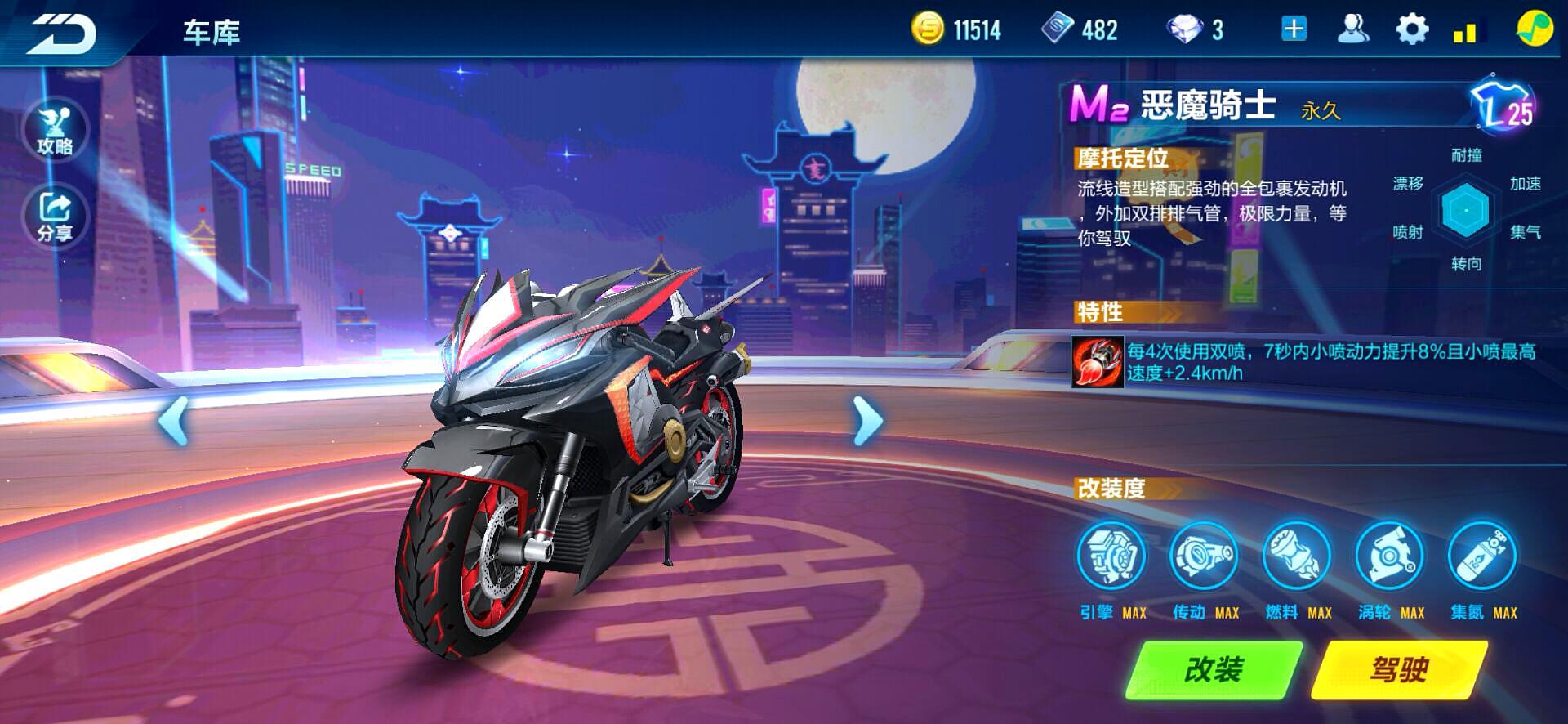 qq飞车手游摩托车怎么样